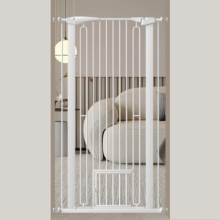 FairyBaby 61" Tall Pet Gate with Cat Door