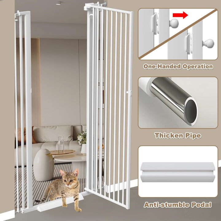 FairyBaby 57" Extra Tall Pet Gate for  Big Dogs and Curious Climbers