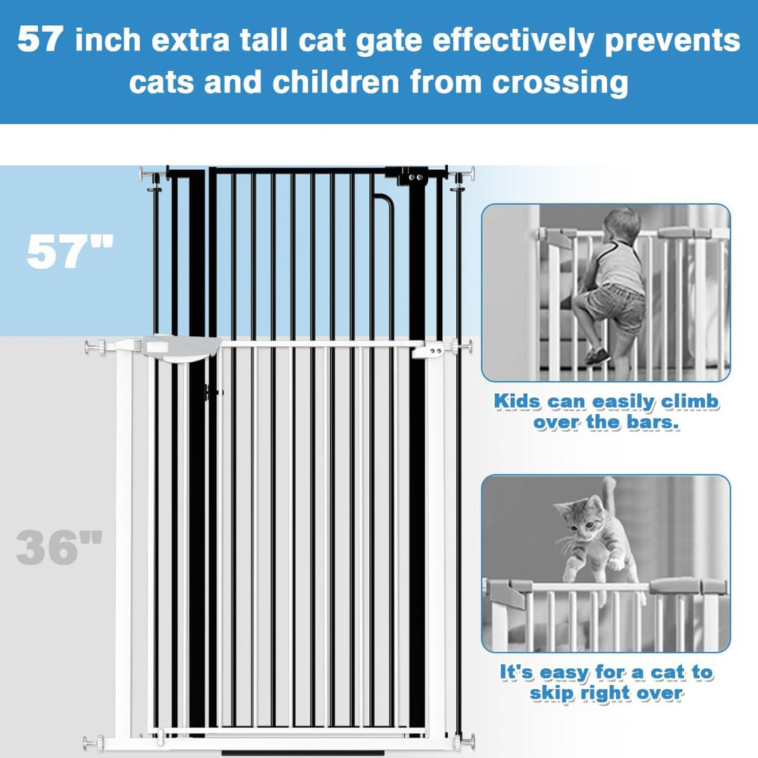 FairyBaby 57" Extra Tall Pet Gate for  Big Dogs and Curious Climbers