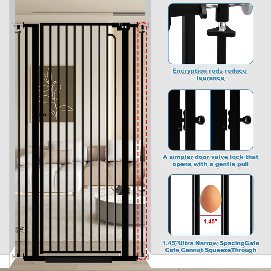 FairyBaby 57" Extra Tall Pet Gate for  Big Dogs and Curious Climbers