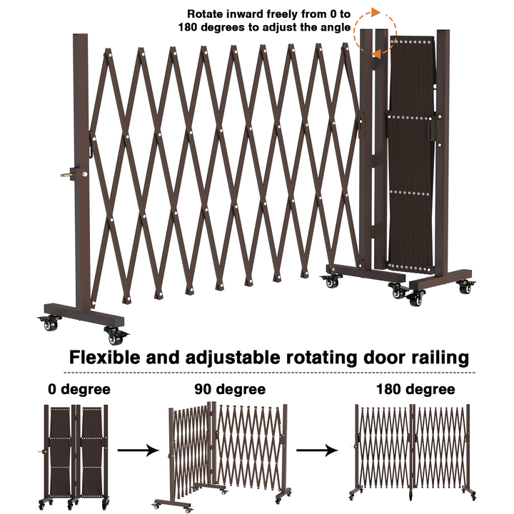 Fairybaby Extra Wide Retractable Outdoor Dog Gate,Expandable Portable Fence