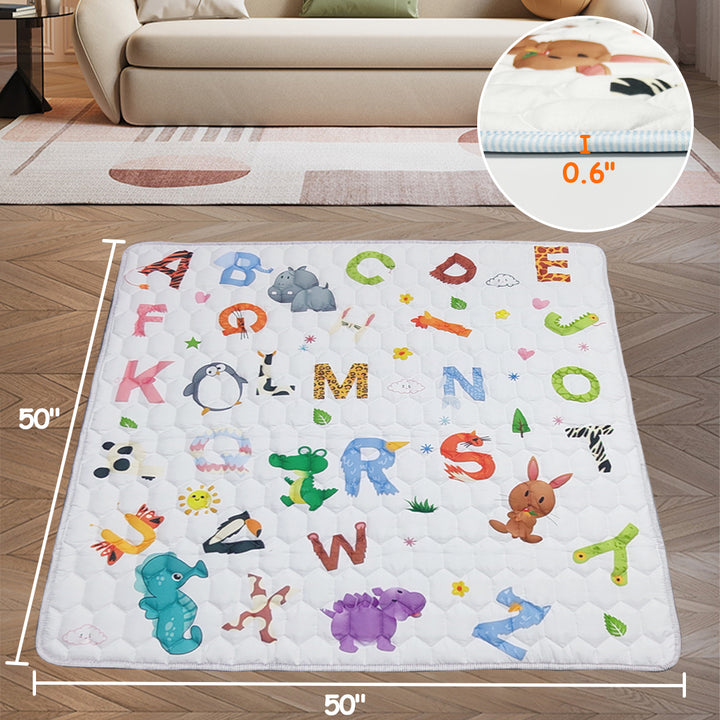 FairyBaby Baby & Toddler Play Mat – 50"x50", Durable, Washable, Non-Slip & Soundproof