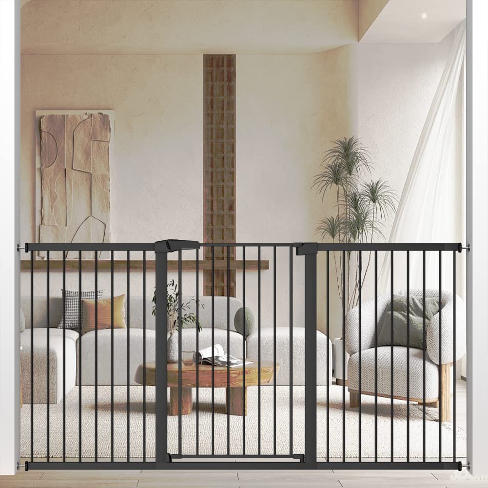 FairyBaby 38.5" Tall Walk Through pet Gates For Stairs