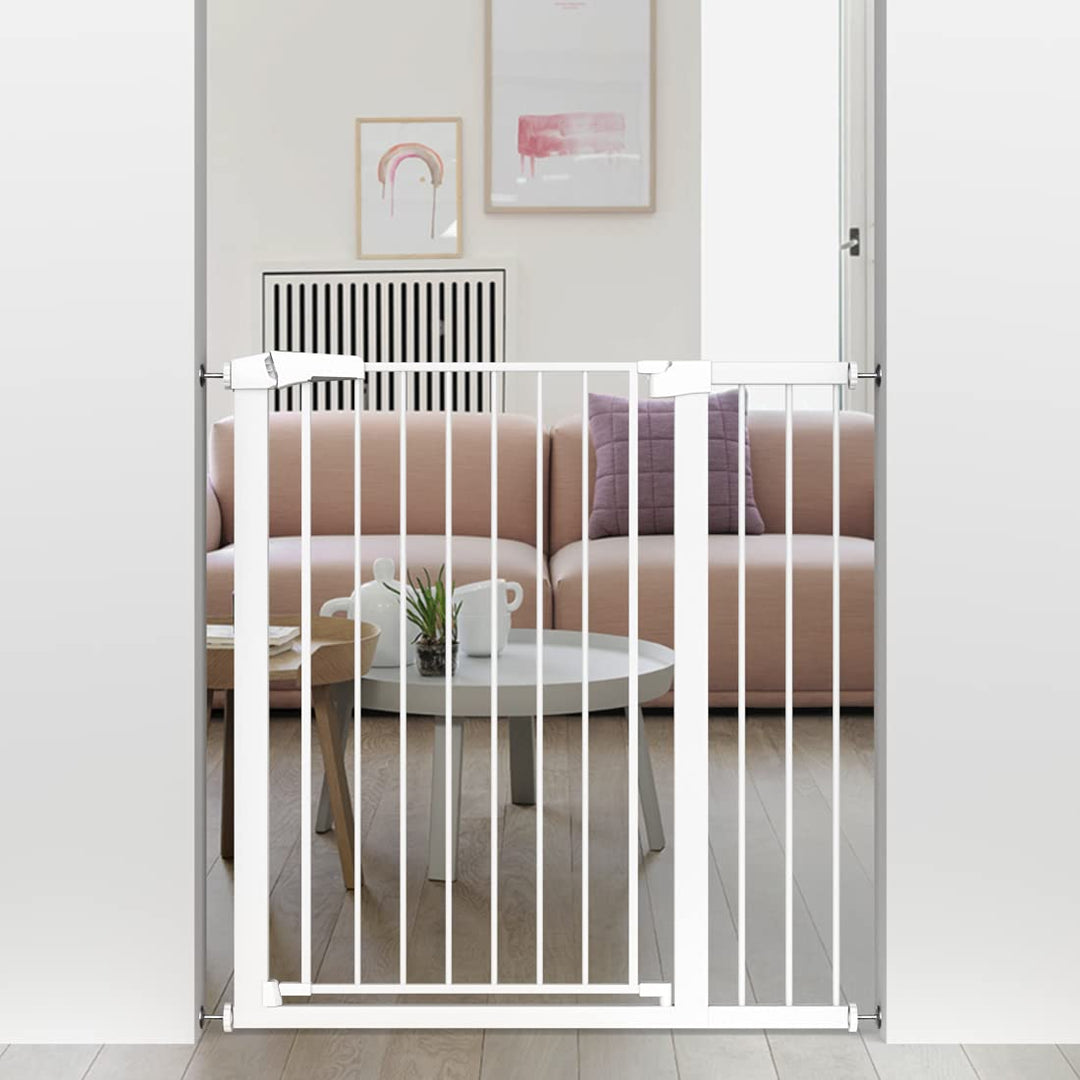 FairyBaby 38.5" Tall Walk Through pet Gates For Stairs