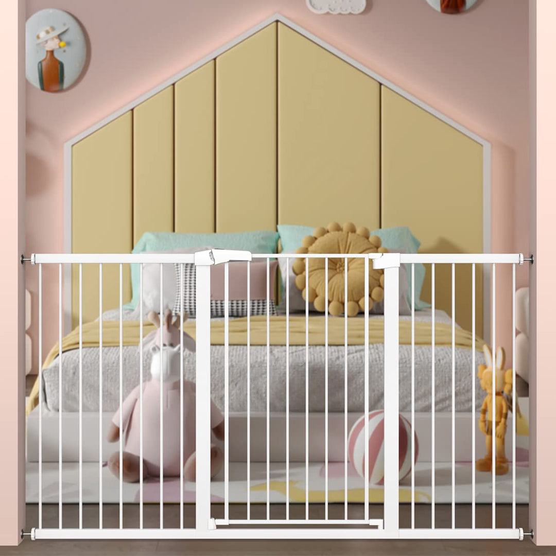FairyBaby 38.5" Tall Walk Through pet Gates For Stairs