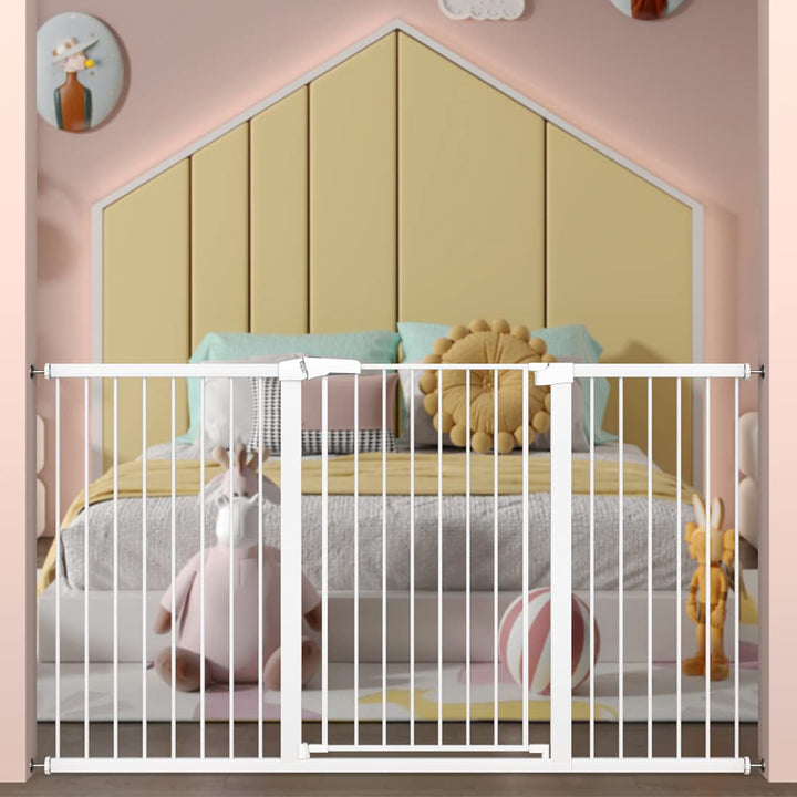 FairyBaby 38.5" Tall Walk Through pet Gates For Stairs