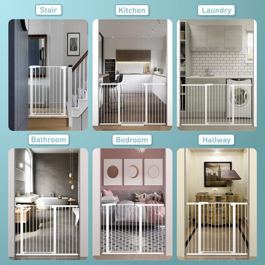 FairyBaby 38.5" Tall Walk Through pet Gates For Stairs