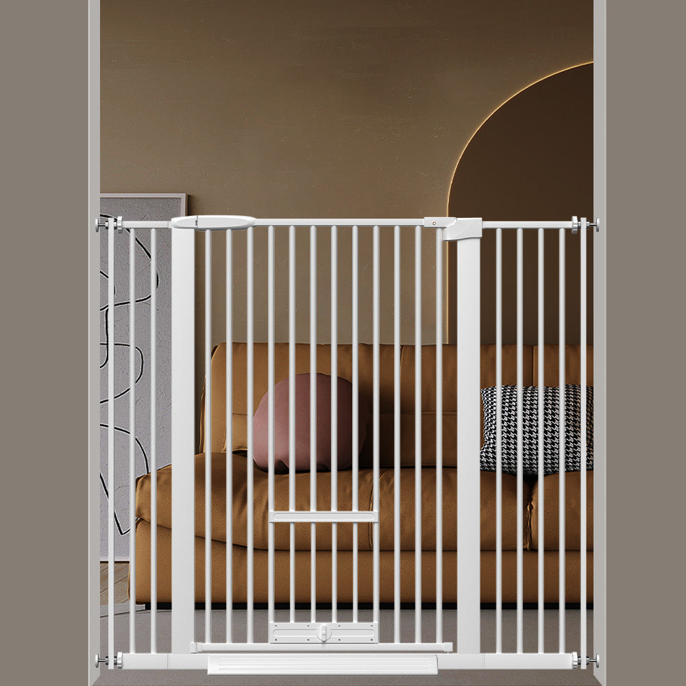 FairyBaby 40.55" Extra Tall Dog Gate with Cat Door