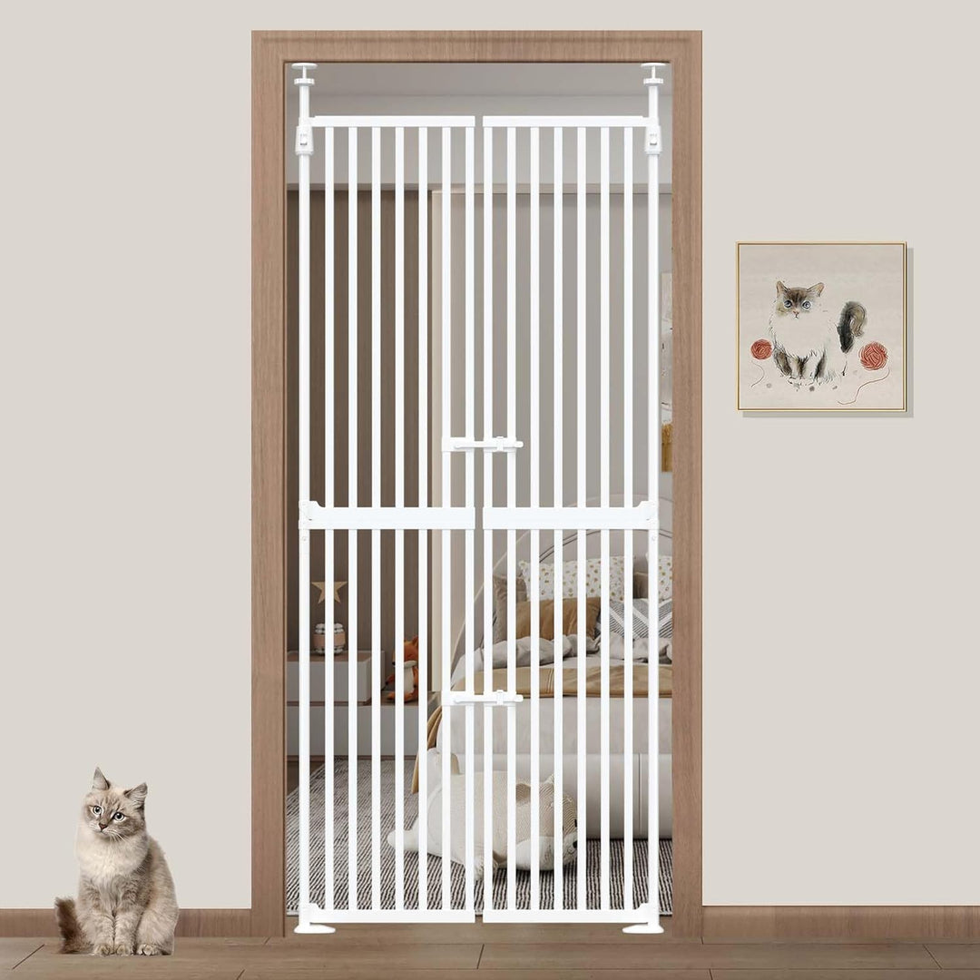 FairyBaby 71" Extra Tall 34"-37" Wide Cat & Dog Proof Gate for Doorway