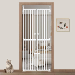 FairyBaby 71" Extra Tall 34"-37" Wide Cat & Dog Proof Gate for Doorway