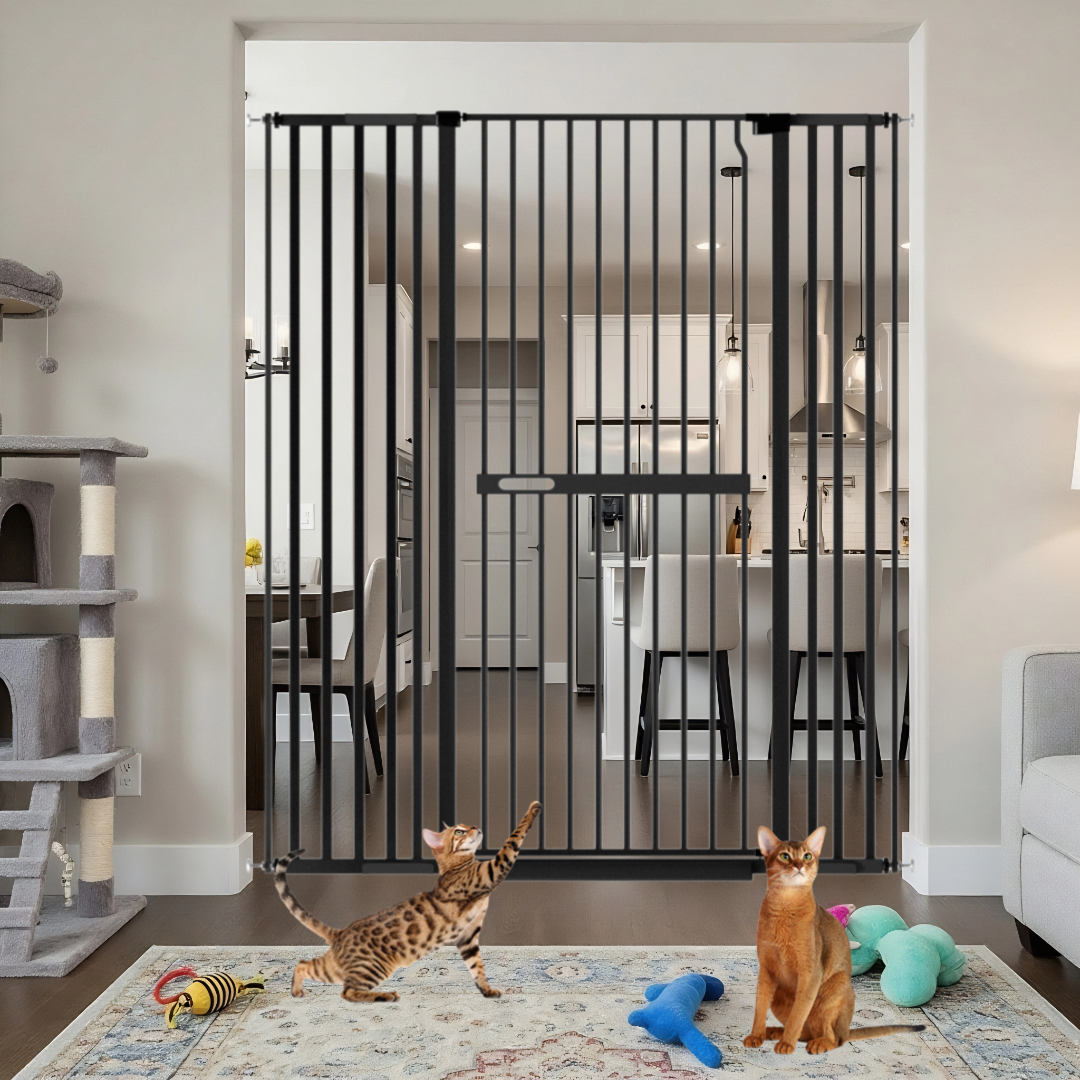FairyBaby 72" Tall Cat Gate with Narrow Bar Spacing