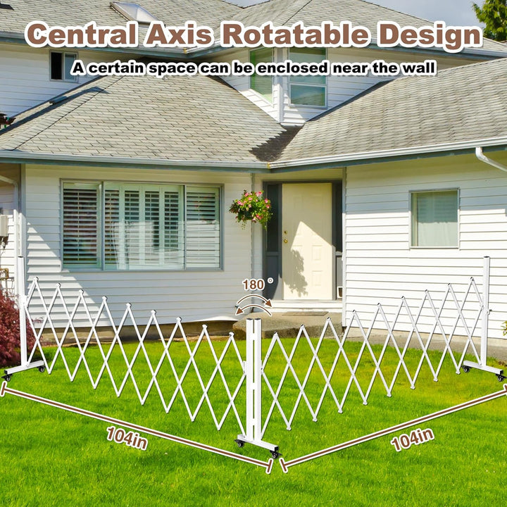Fairybaby Extra Wide Retractable Outdoor Dog Gate,Expandable Portable Fence