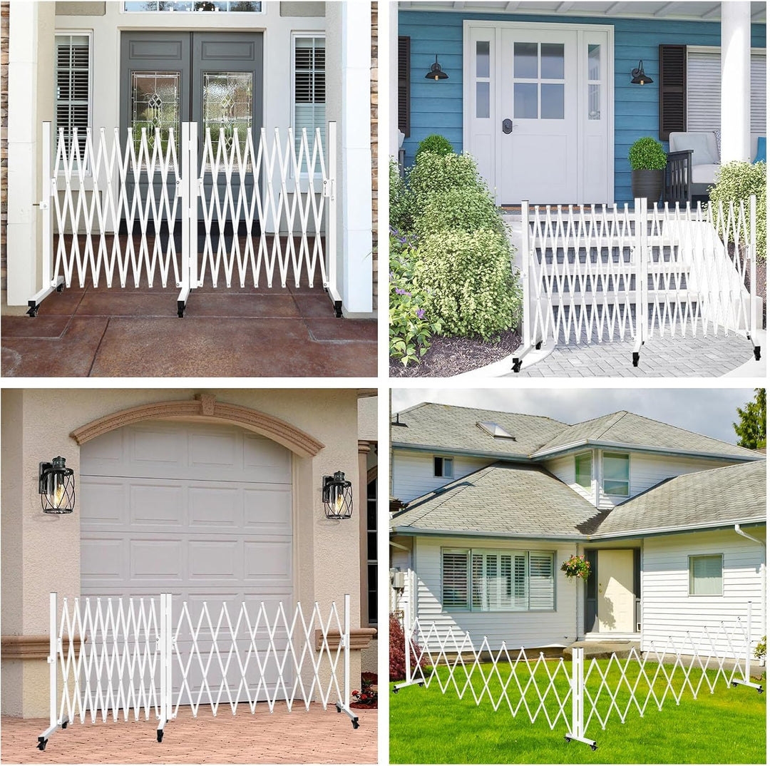 Fairybaby Extra Wide Retractable Outdoor Dog Gate,Expandable Portable Fence