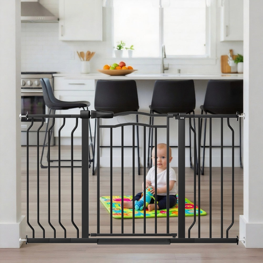 FairyBaby Extra Wide Lace Arch Design Glossy Surface Baby Gate for Pets & Toddlers