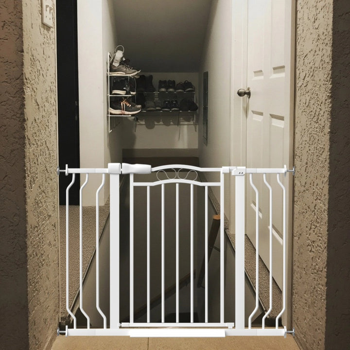 FairyBaby Extra Wide Lace Arch Design Glossy Surface Baby Gate for Pets & Toddlers