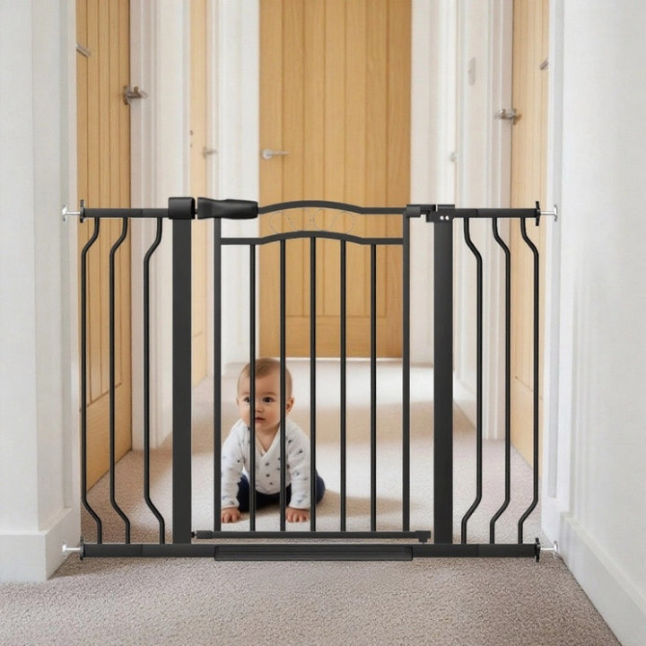 FairyBaby Extra Wide Lace Arch Design Glossy Surface Baby Gate for Pets & Toddlers