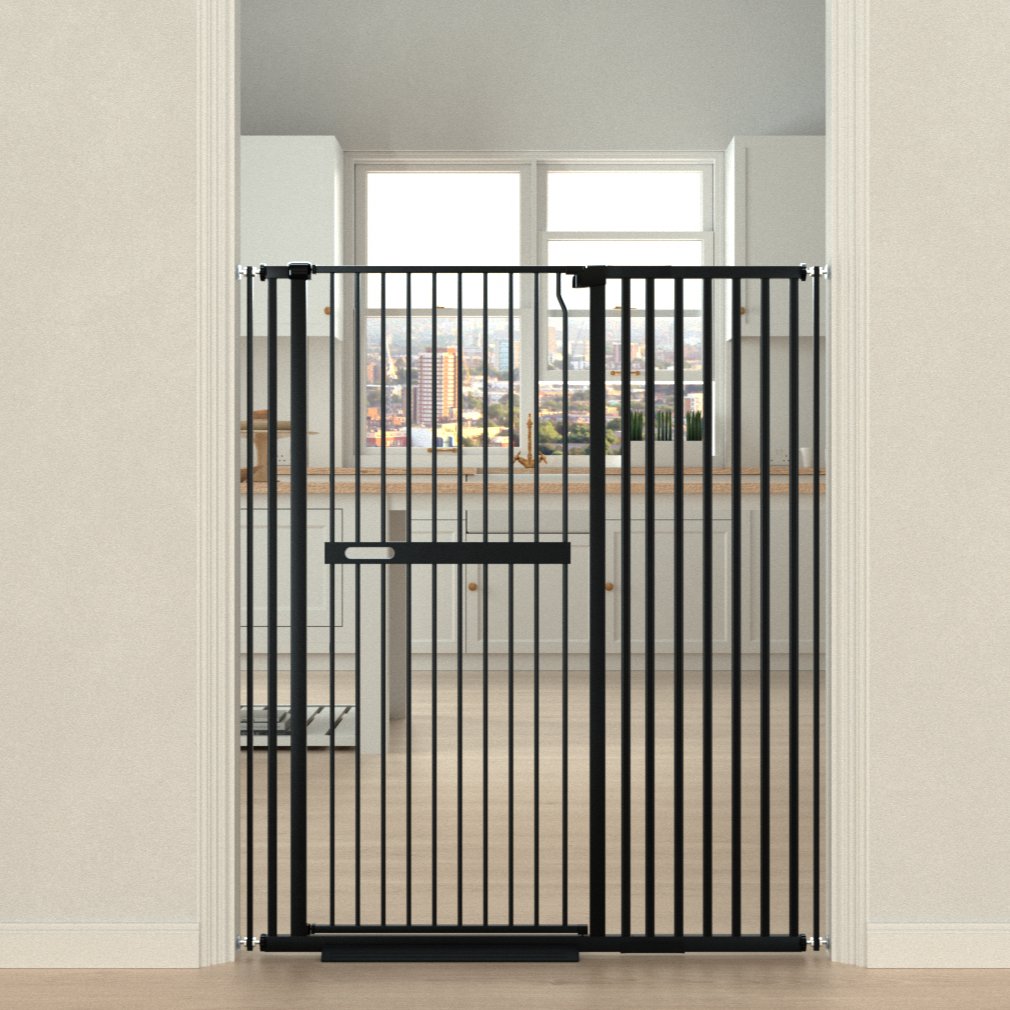 FairyBaby 72" Tall Cat Gate with Narrow Bar Spacing - FairyBaby
