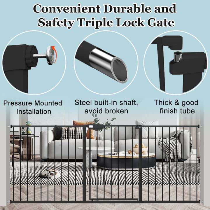 FairyBaby 30"/ 36.6" Tall Safety Gate, with Dual-Direction Swing and One-Way Setting Control