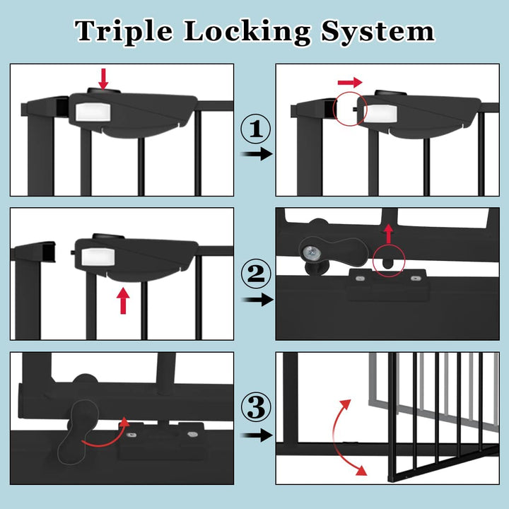 FairyBaby 30"/ 36.6" Tall Safety Gate, with Dual-Direction Swing and One-Way Setting Control