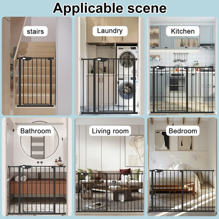 FairyBaby 30"/ 36.6" Tall Safety Gate, with Dual-Direction Swing and One-Way Setting Control