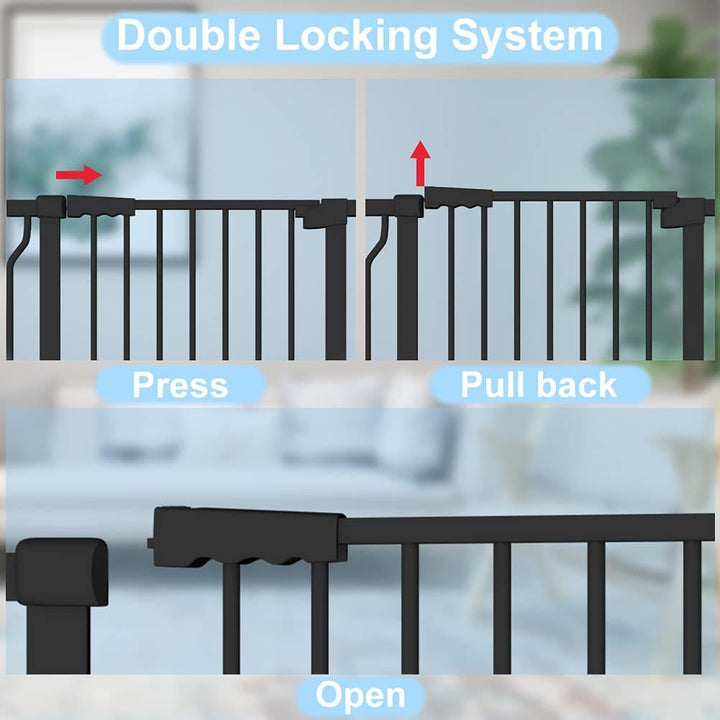 FairyBaby 40" Extra Tall Auto Close Big Dog Gate, Tall Baby Gate
