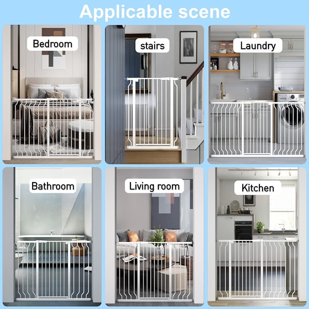 FairyBaby 40" Extra Tall Auto Close Big Dog Gate, Tall Baby Gate