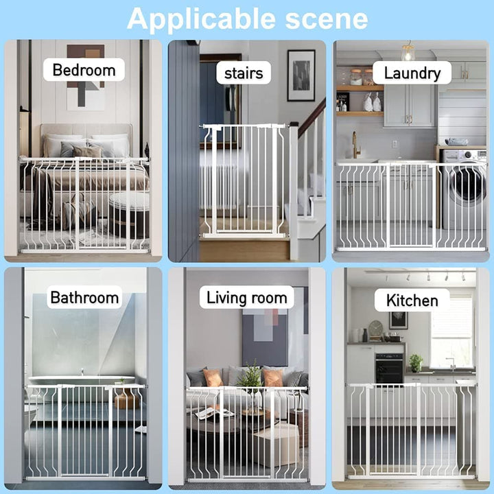 FairyBaby 40" Extra Tall Auto Close Big Dog Gate, Tall Baby Gate