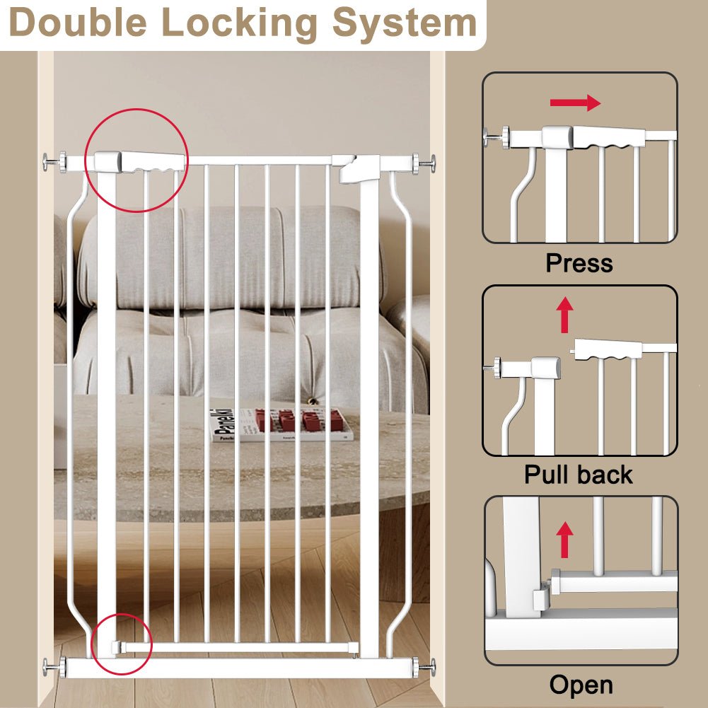 FairyBaby 40" Tall Childproof Gate Heavy Duty Design - FairyBaby