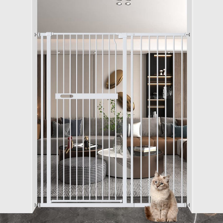 FairyBaby 55"/61" Extra Tall Cat Gate with Narrow Bar Spacing