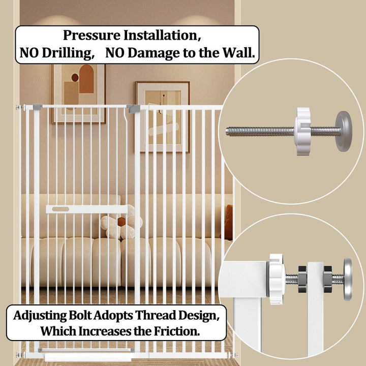 FairyBaby 72" Tall Cat Gate with Narrow Bar Spacing - FairyBaby
