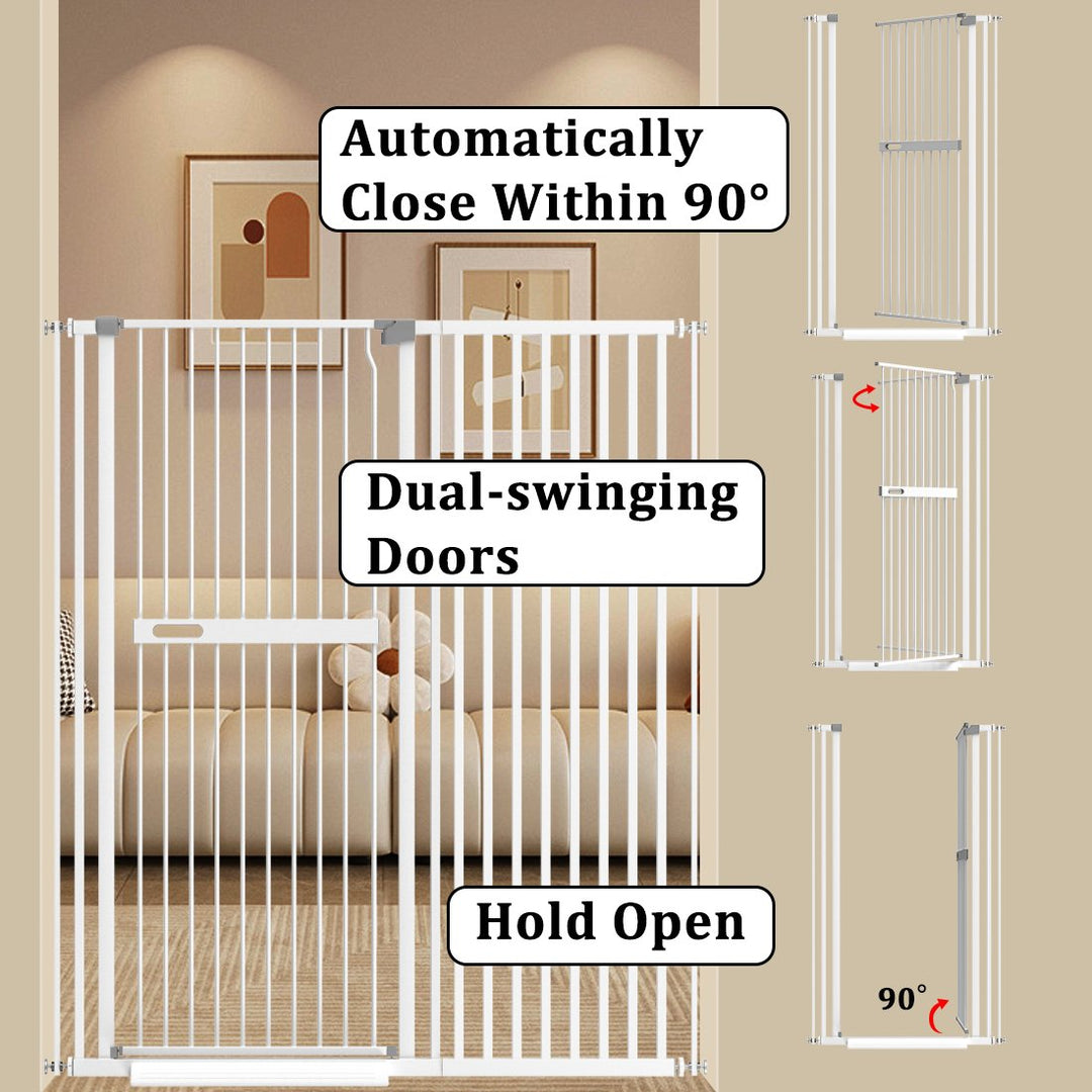 FairyBaby 72" Tall Cat Gate with Narrow Bar Spacing - FairyBaby