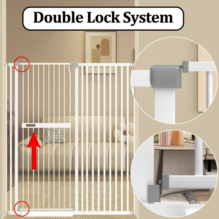 FairyBaby 72" Tall Cat Gate with Narrow Bar Spacing - FairyBaby