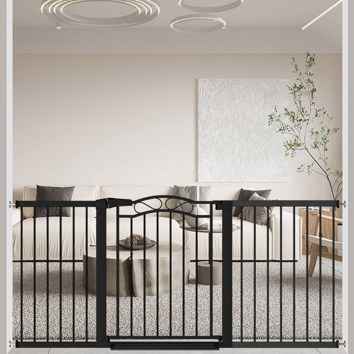 FairyBaby Arch-Shaped Décor Gate With 23.5" Extra Wide Walk Through Door