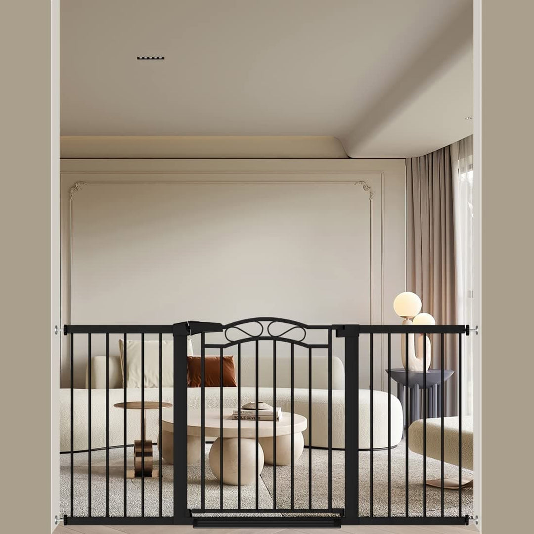 FairyBaby Arch-Shaped Décor Gate With 23.5" Extra Wide Walk Through Door