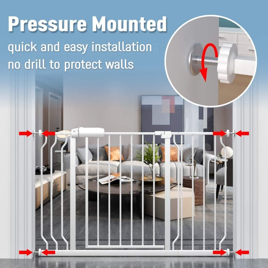FairyBaby Extra Wide Baby Gate, Easy Install Extra Security, Sizes from 24" to 109" Available