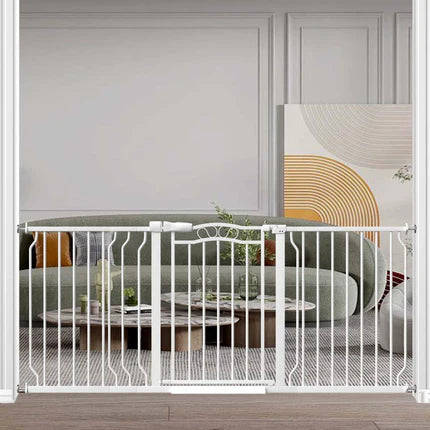 FairyBaby Arch-Shaped Walk Through Baby Gate With 23.5" Extra Wide Walk Through Door