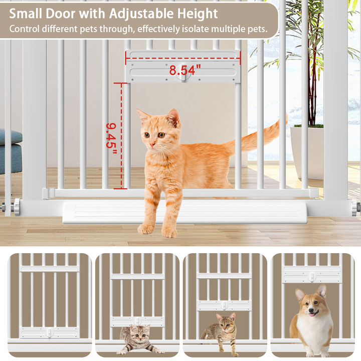 FairyBaby 40.55" Extra Tall dog gate with Cat Door