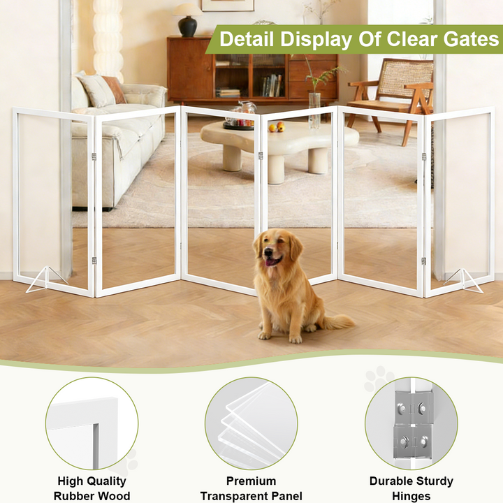 Foldable Clear Acrylic Pet Gate