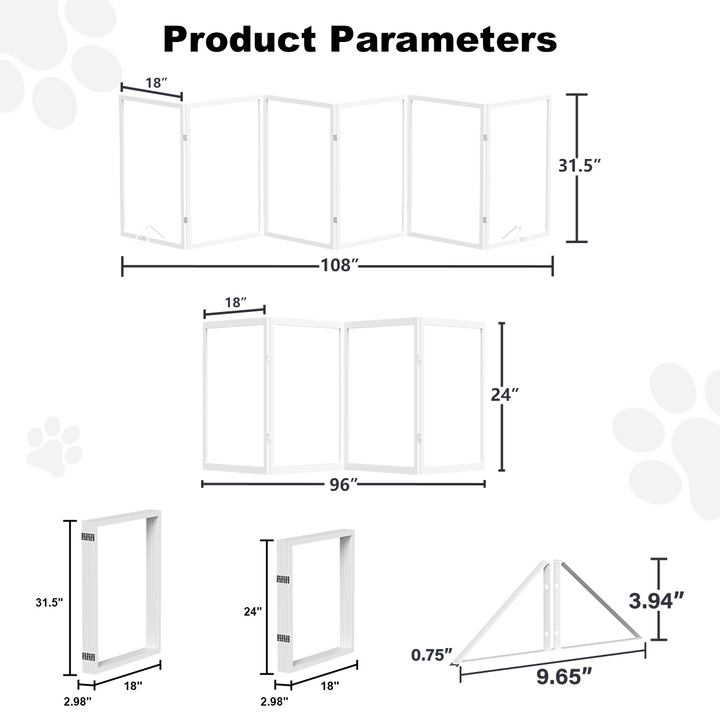 Foldable Clear Acrylic Pet Gate
