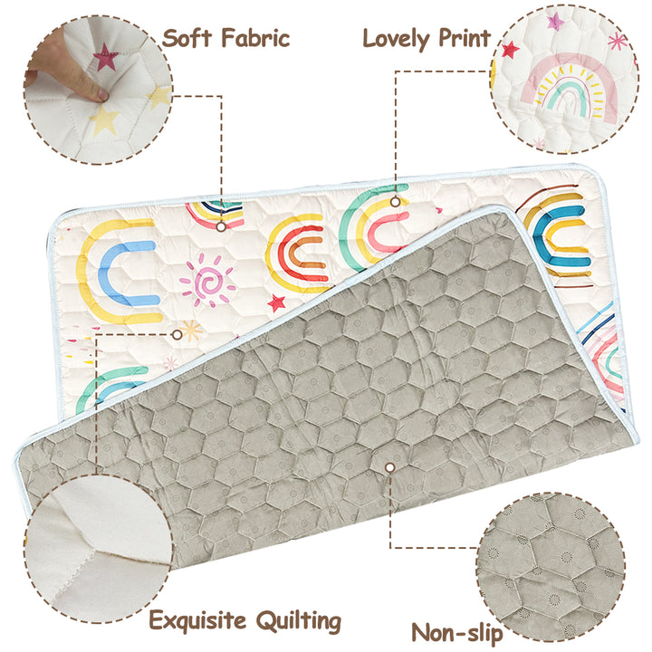 FairyBaby Cotton Baby Play Mat –50" x 50", Washable, Thickened, Non-Slip, Soundproof for Toddlers & Kids