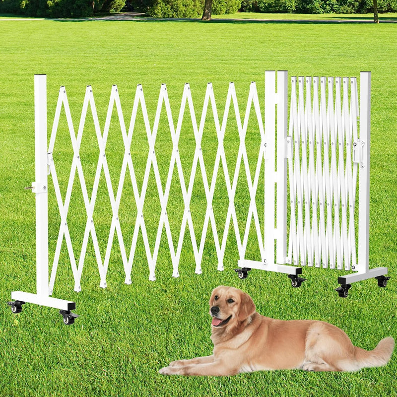Fairybaby Extra Wide Retractable Outdoor Dog Gate,Expandable Portable Fence