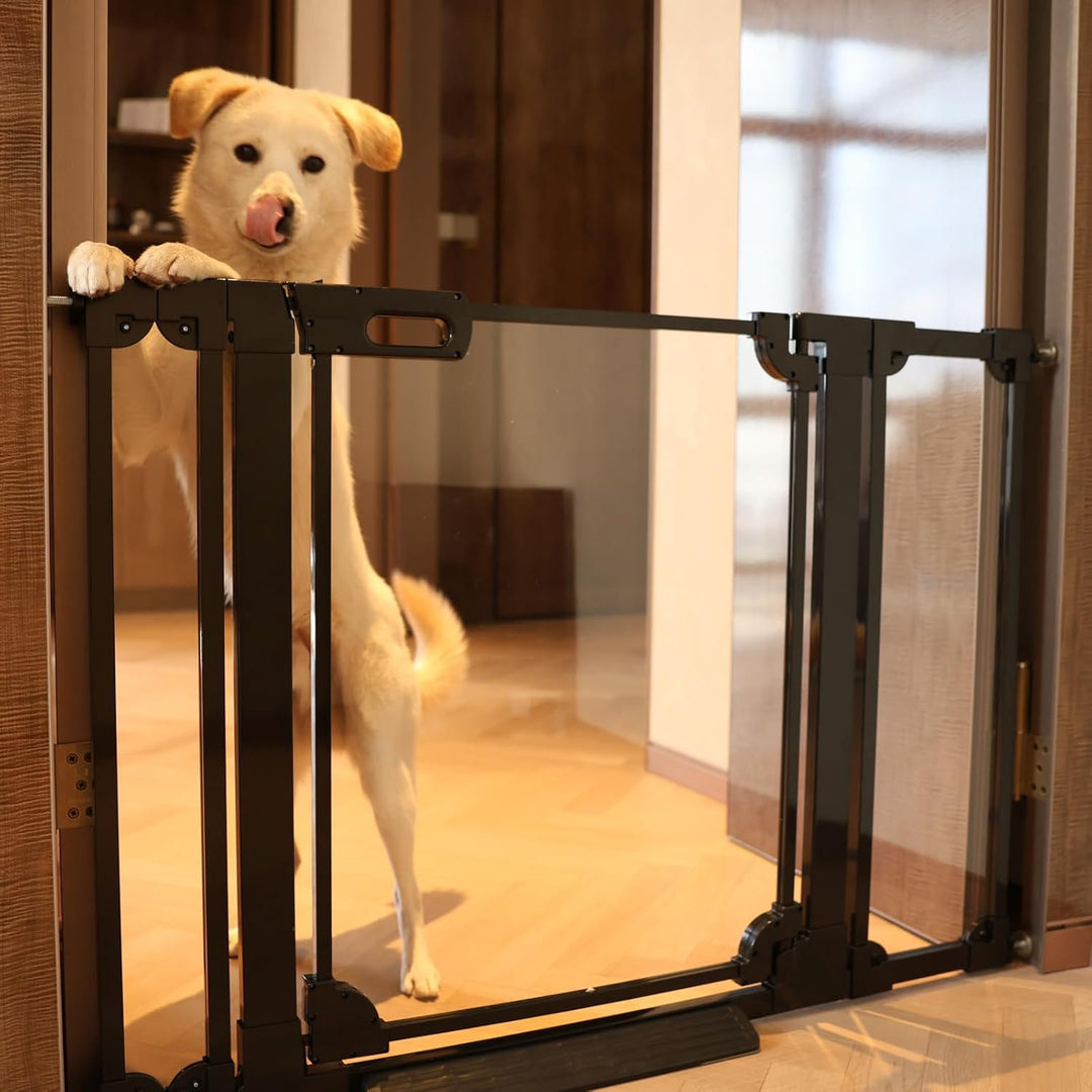FairyBaby 30" Tall Crystal Acrylic Pressure Mounted Dog Gate
