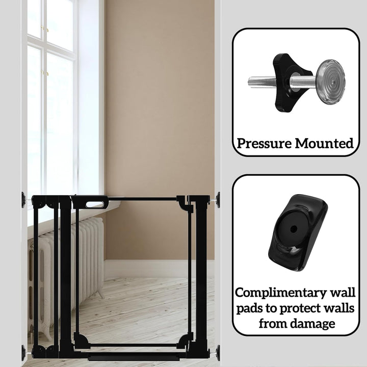 FairyBaby 30" Tall Crystal Acrylic Pressure Mounted Dog Gate