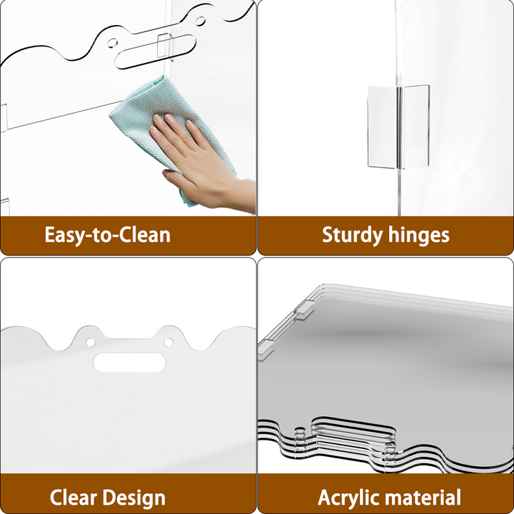 Fairybaby Clear Acrylic 6-Panel Pet Gate – Freestanding, Foldable, No Drilling