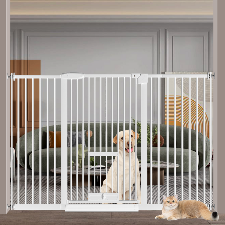 FairyBaby 40.55" Extra Tall dog gate with Cat Door