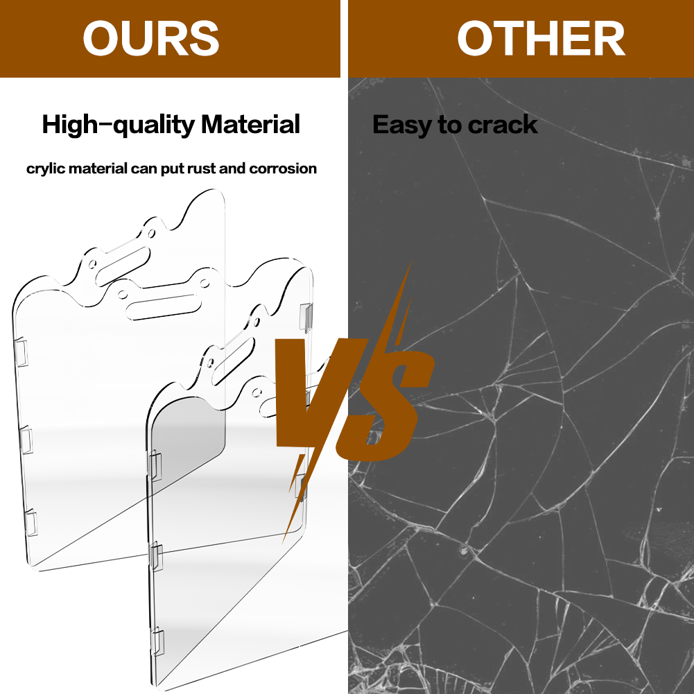 Fairybaby Clear Acrylic 6-Panel Pet Gate – Freestanding, Foldable, No Drilling