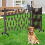 Fairybaby Extra Wide Retractable Outdoor Dog Gate,Expandable Portable Fence