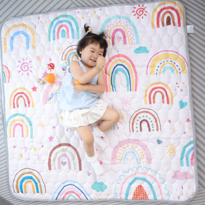 FairyBaby Cotton Baby Play Mat –50" x 50", Washable, Thickened, Non-Slip, Soundproof for Toddlers & Kids