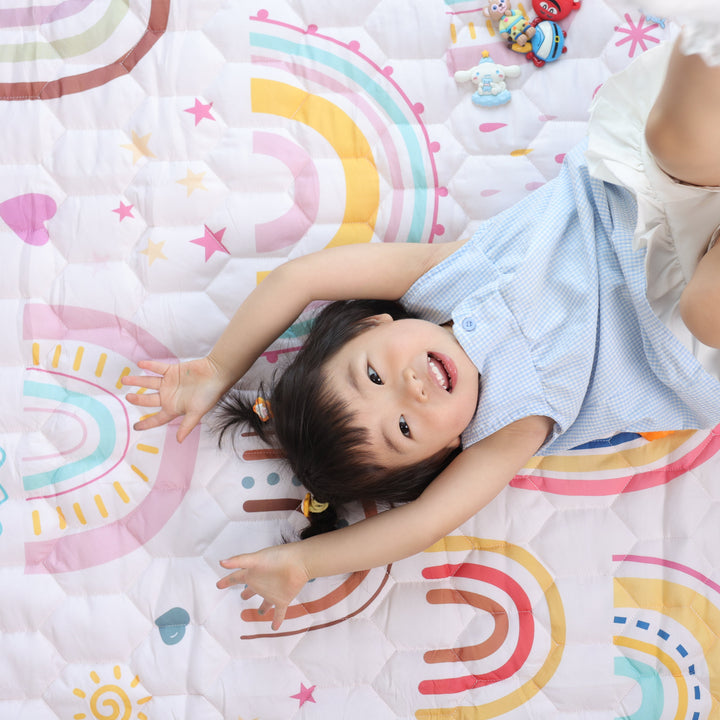 FairyBaby Cotton Baby Play Mat –50" x 50", Washable, Thickened, Non-Slip, Soundproof for Toddlers & Kids