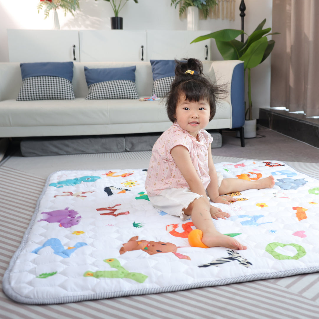 FairyBaby Cotton Baby Play Mat –50" x 50", Washable, Thickened, Non-Slip, Soundproof for Toddlers & Kids
